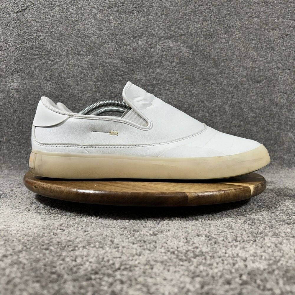 Adidas Matchcourse GV9775 Mens Size 12.5 White Leather Spikeless Golf Shoes Used